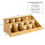 Bambury l 18 po x P 9,5 po x H 6,5 po Minimaliste fabriqué à la main tasse en bambou et station de condiments, naturel-130289310