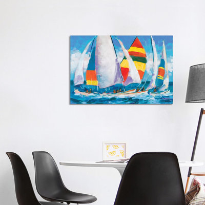Wide Sails by Jane Slivka - Wrapped Canvas Painting