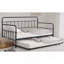 Lit de jour simple en métal 1pc avec structure de tuyau en métal de style contemporain avec lit gigogne-643869589