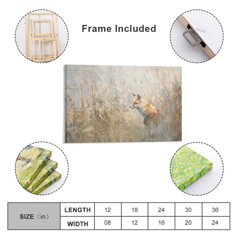 Toile encadrée 24 "x 36" avec cadre en bois, prête à être accrochée, 24 po x 36 po