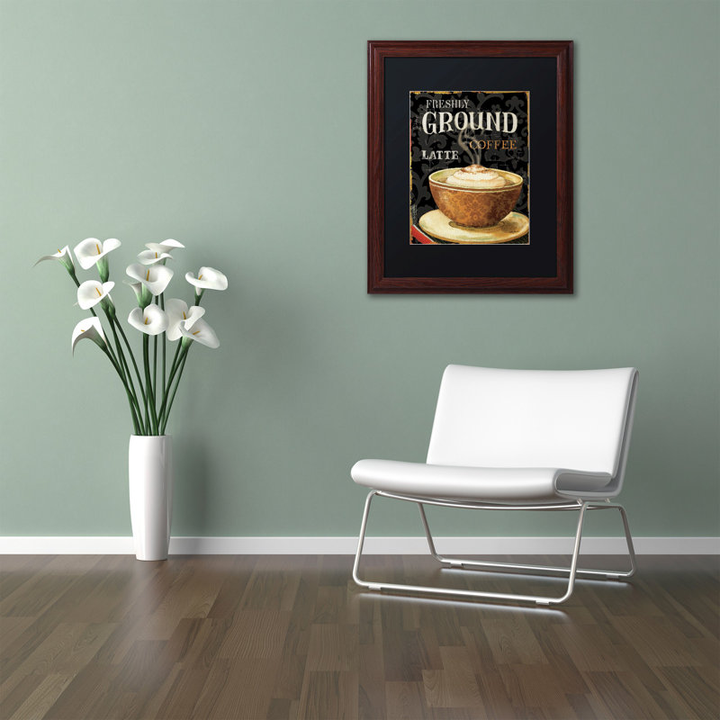 « today coffee ii » par lisa audit, affiche rétro encadré, H 20 po x l 16 po x P 0,5 po