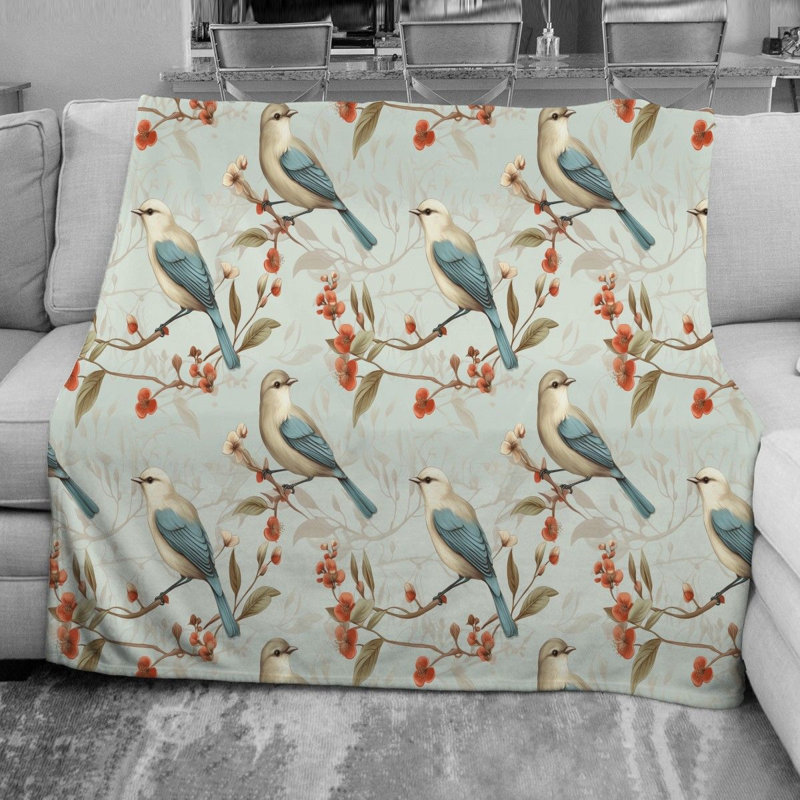 Couverture en molleton Bird Bird, Simple