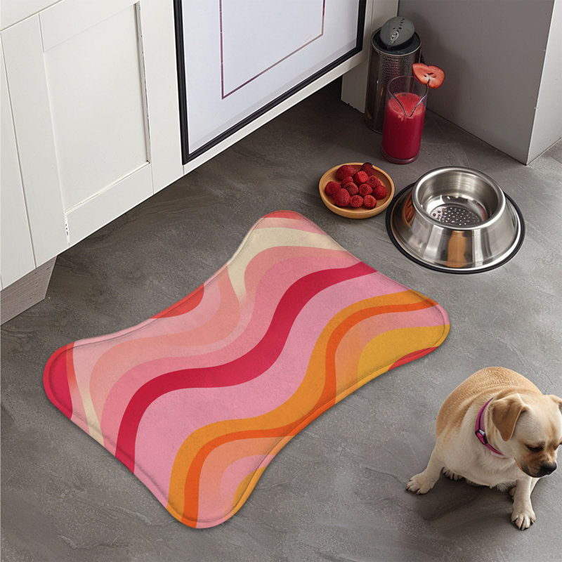 Tapis d'alimentation rose 1 pièce Funkadelic, Grand (14 po)