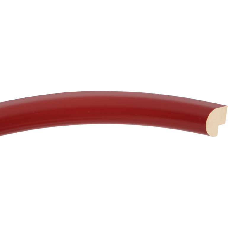 Rowles Wood Flat Wall Mirror, Holiday Red, 25.375" x 21.375"
