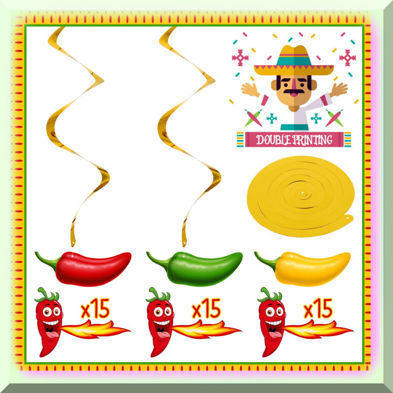 Panda Party Whirls 30CT Hanging Decorations