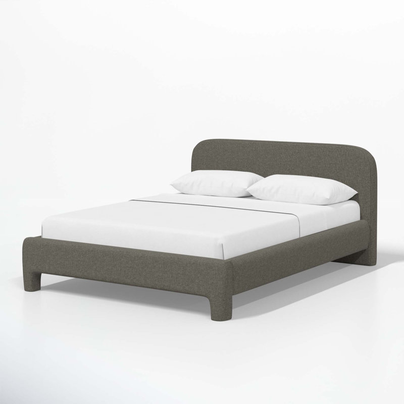 Illy Upholstered Standard Bed, King, Zuma Charcoal Textured Linen