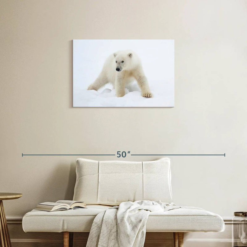 Brampt Juvenile Polar Bear, 20" H x 30" W