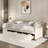 L-shaped Velvet Upholstered Platform Bed With Built-in Side Storage And 2 Drawers-1361355129