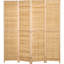 Paravent de 5,5 po de hauteur à cloison portable pliable - 4 panneaux. Double paroi latérale tissée à la main pour le bureau à domicile, Natural Grace et panneau de hauteur. Élégance