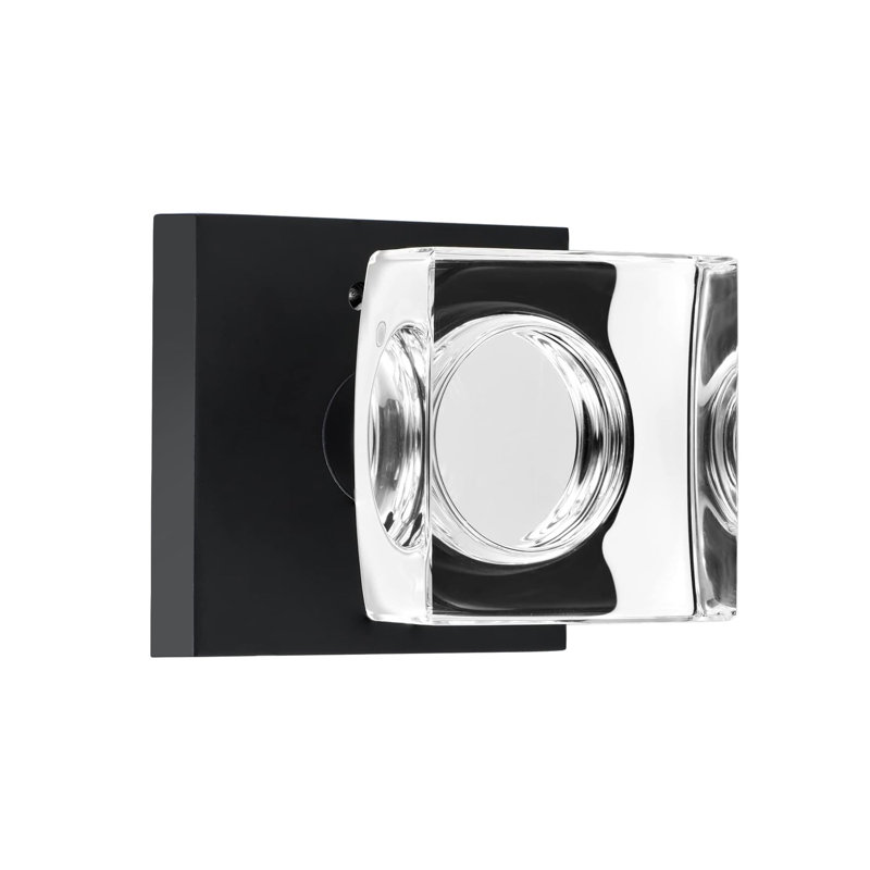 Boutons de porte en cristal Modern Grace Series, Noir mat
