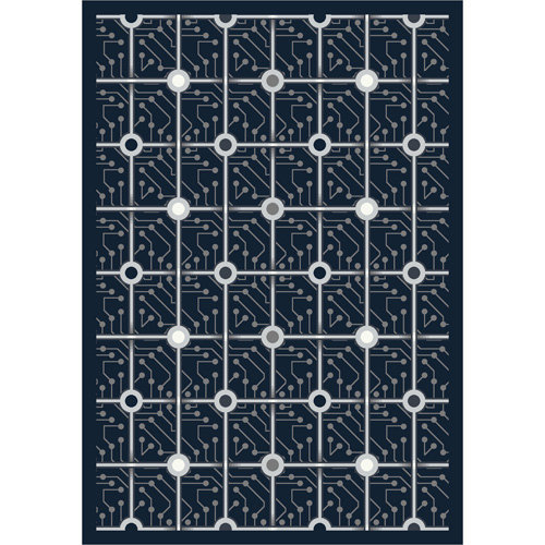 Whimsy Kaleidoscope Electrode Area Rug, Rectangle 5'4" x 7'8"