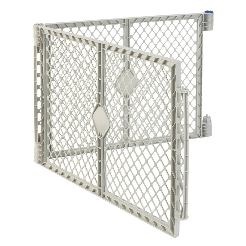 Gray Plastic Two-Panel Dog Playpen Extension