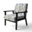 Chaise d'appoint florale Cobalt-6885411