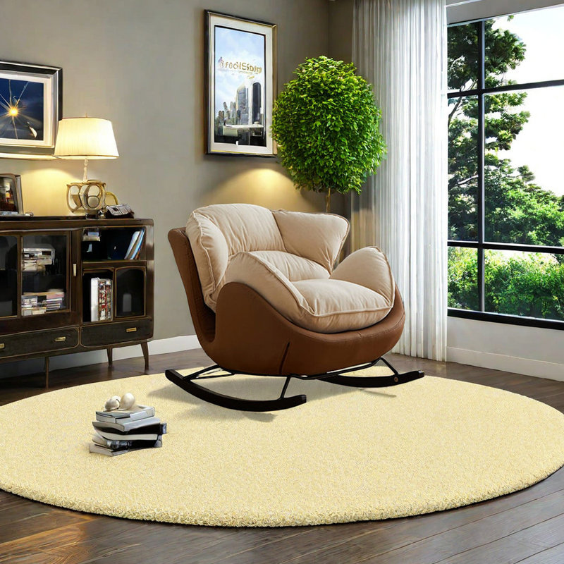 Chaise berçante ergonomique, Brun