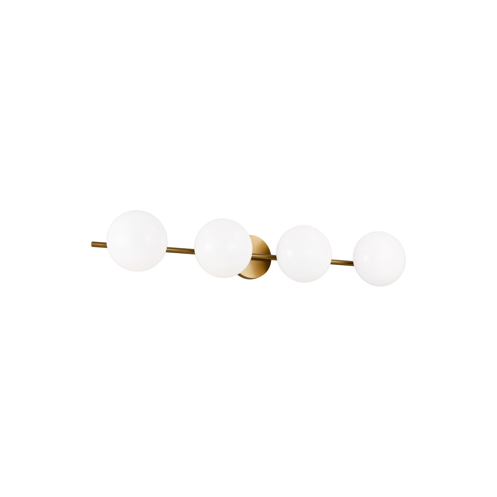 Vibi 4-Light Dimmable Vanity Light, Burnished Brass