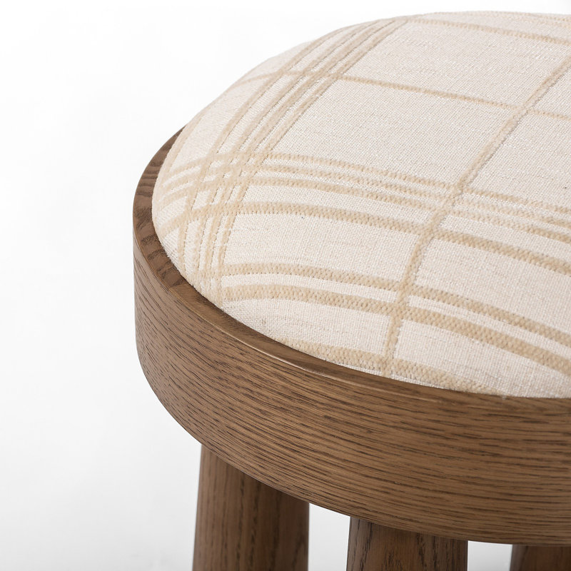 Solid + Manufactured Wood Accent Stool
