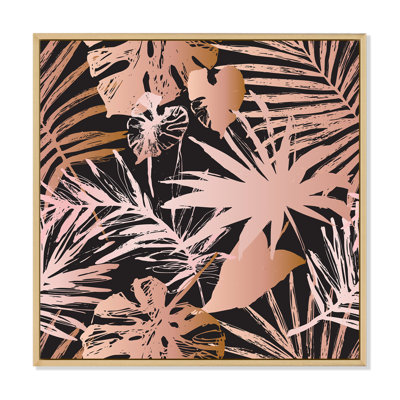 " Tropical Palm Summer In Black And Copper "