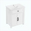 Ensemble meuble-lavabo moderne de style milieu du siècle de 27,8 po avec pieds renforcés, armoire de rangement, tiroir à couvercle rabattable et poignées en métal-1544827949