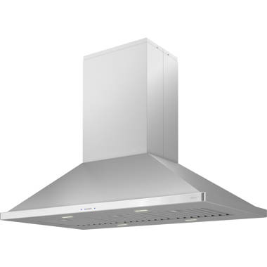  FORNO Siena 30 Inch. Wall Mount Range Hood with Ducted  Convertible and Exhaust Pipe - Stainless Steel Ceiling Chimney-Style Stove  Vent with 4 Speed Touch Control Panel : Appliances