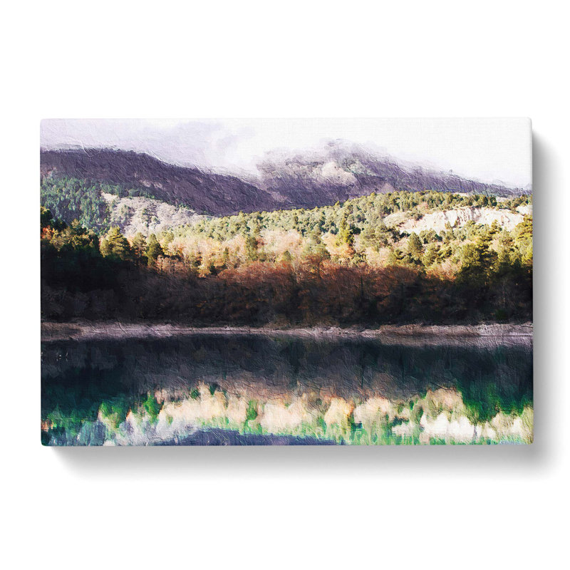 Reflection Of An Autumn Forest - Wrapped Canvas Print, 35cm H x 50cm W x 3cm D
