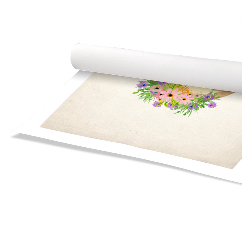 Sloth floral 1, H 36 po x l 24 po x P 1 po, Papier