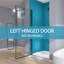 Porte de salle de bain pivotante sans cadre en verre trempé de 34 à 35 po x l 72 po x H 72 po-101257012-101257008