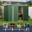  8 Ft. W X 6 Ft. D Metal Storage Shed With Frame And Lockable Door-105300091