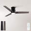Ventilateur de plafond encastré moderne 52 po avec lumière Homelover, ventilateur de plafond réversible à profil bas DC, pales à double face, mémoire de minuterie à moteur à courant continu réversible à intensité variable de 3 cct-111378503
