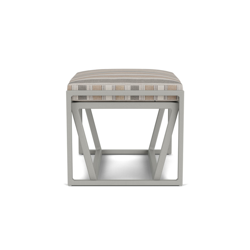 Summit Outdoor Ottoman, Platinum, Purveyor Pewter