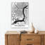 Philadelphia City Map Abstract Contemporary Architecture City Wall Art Print 1 Piece Wrapped Canvas Wall Art-1607990056