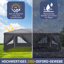 3x6m Pop Up Canopy Tent, Dark Grey Waterproof Market Stall Gazebo with Sidewalls & Windows