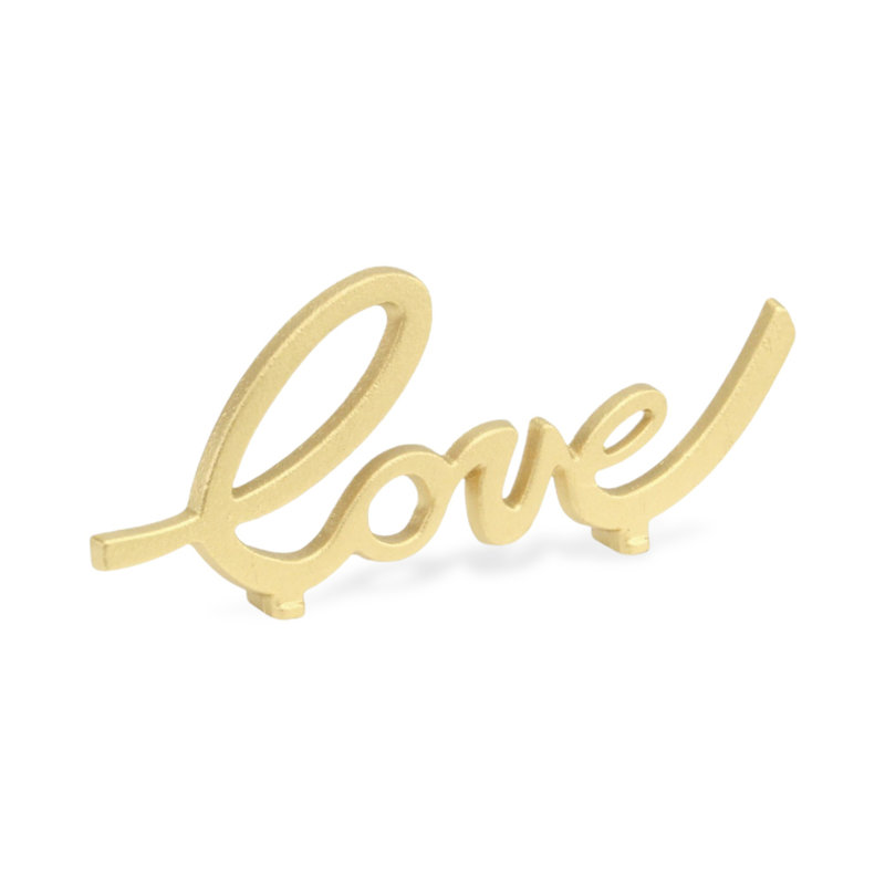 Pazel Text & Numbers Letter Block, Gold