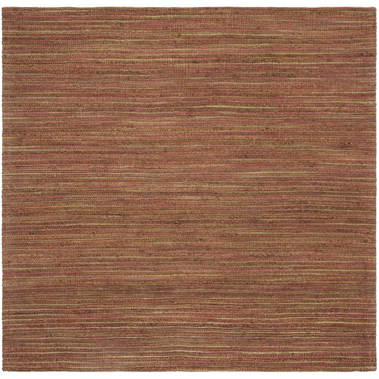 Doleman Hand Woven Hemp/Cotton Rug in Rust