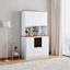 Armoire-buffet 68,9 po rustique blanc Farmhouse