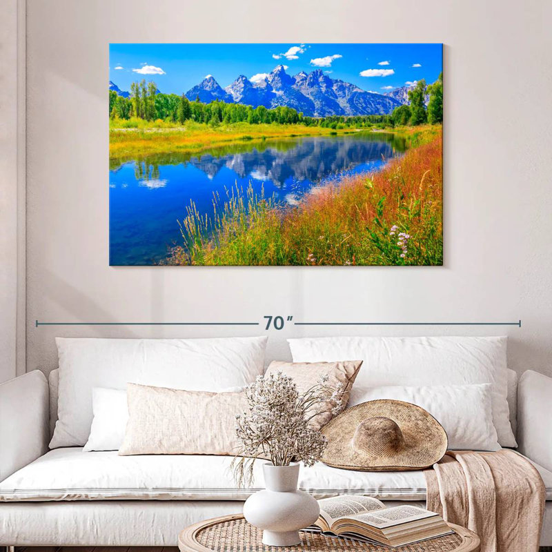 Alvord Grand Teton, fleurs sauvages, H 32 po x l 48 po