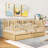 Storage Wooden Floor Bed with Guardrails and 2 Drawers-93548536-93548540