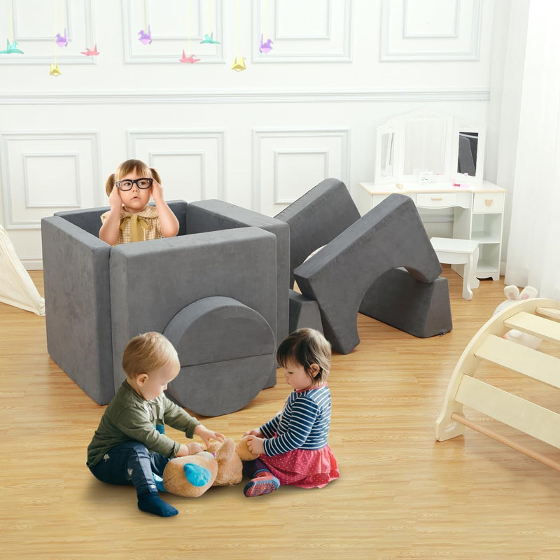Canapé modulaire avec repose-pieds 20,9 po Umeki Kids