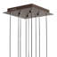 Luminaire suspendu grappe 9 lumières DEL