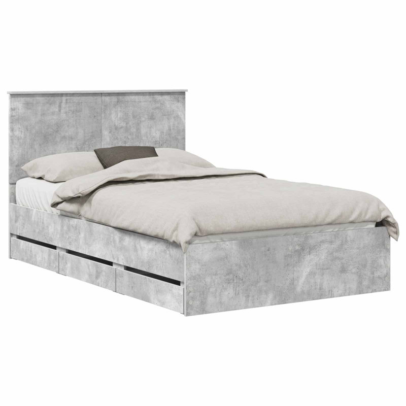 Bed, Small Double (4'), Concrete Grey