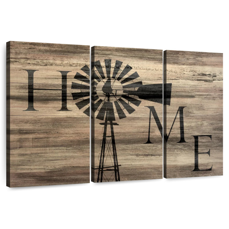 Kema Windmill Home Wall Sign, 24" H x 38" W