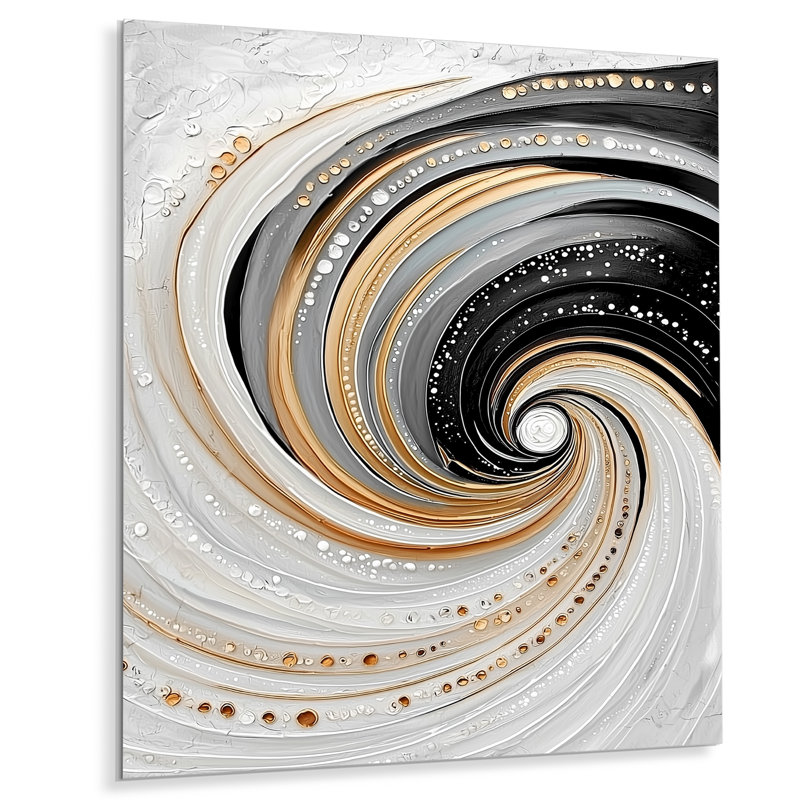 Minimal Abstract Spiral Soft Convergence IV - Modern Metal Wall Decor, Abstract Spirals Metal Print, 40" H x 30" W x 0.84" D