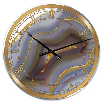Horloge murale Golden Core Agate
