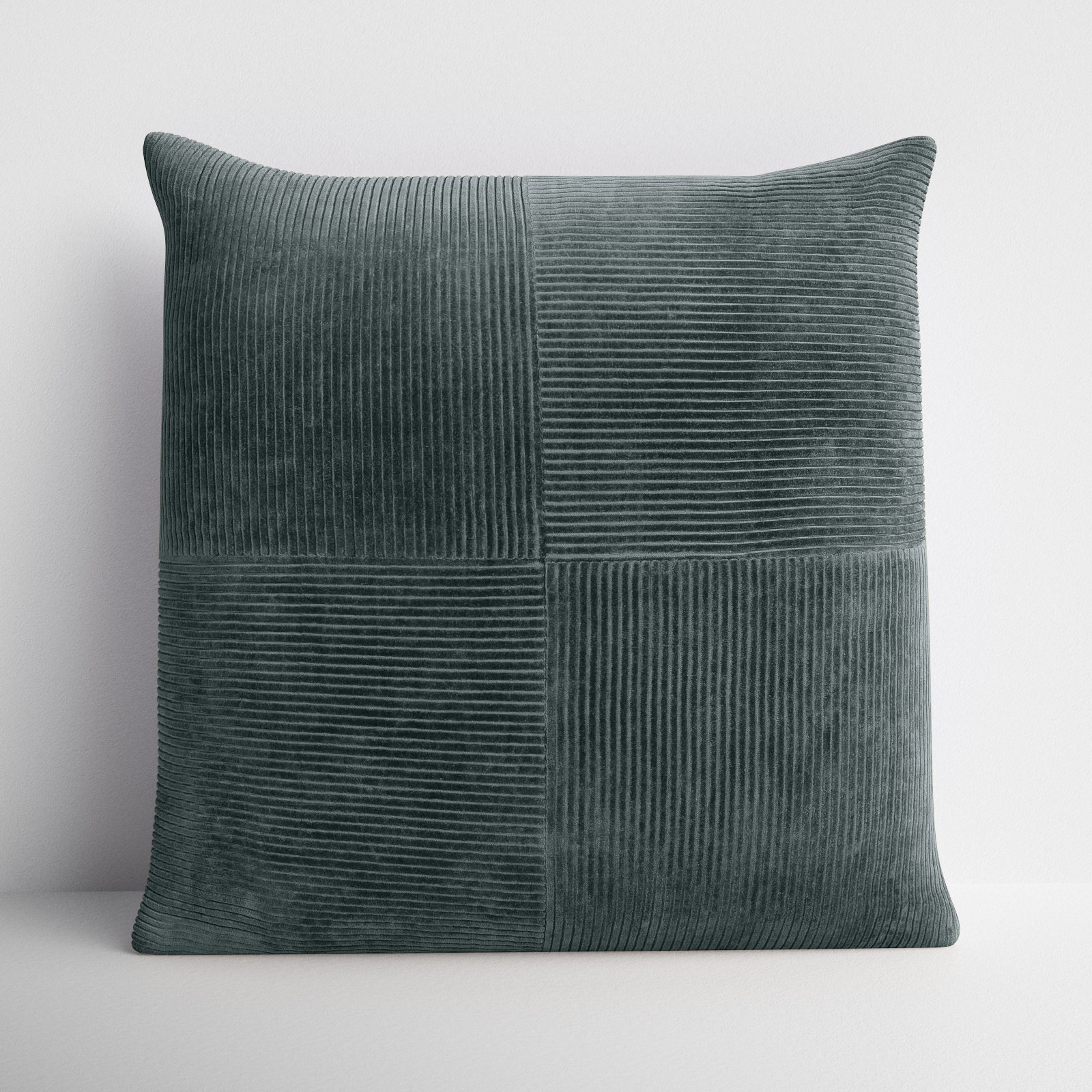 Selma Cotton Throw Pillow, 18" x 18", Charcoal