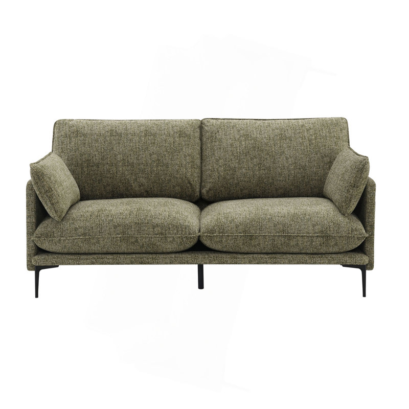 Canapé en tissu avec 2 coussins (coussin compressé)