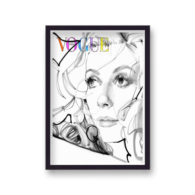 Catherine Paris Vogue Couture Portrait 1 Piece Single Picture Frame Wall Art