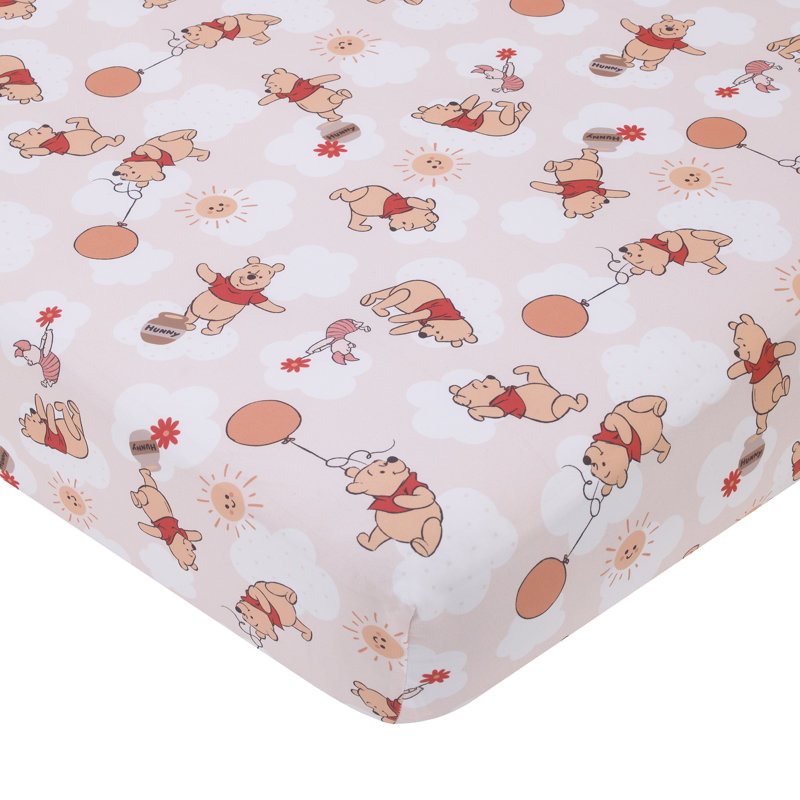  Drap-housse pour lit de bébé NoJo Disney Winnie l'ourson porcelet, ballons et pots amusants Disney Basics