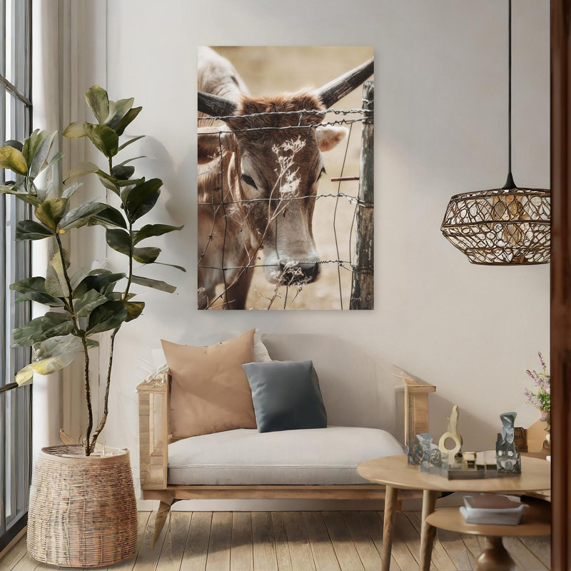 Art profond de la vache contemporaine, H 48 po x l 32 po