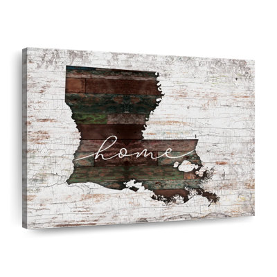 Louisiana Home Map Canvas Print