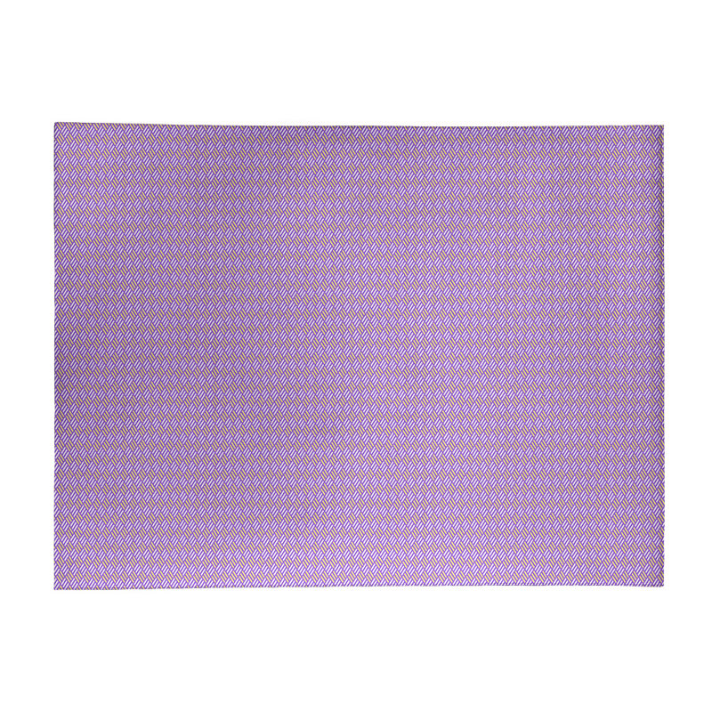 Tapis bleu à rayures losanges, Rectangle 8 pi x 10 pi