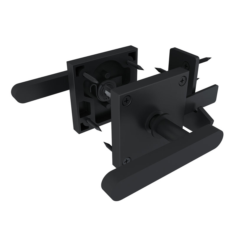 Quincaillerie de loquet de porte battante double face robuste JUBEST Noir